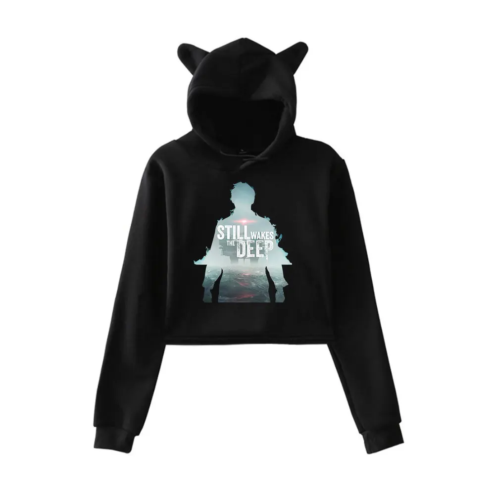 Still Wakes the Deep Hoodie Vintage 90s Streetwear Hoodie Merch Hoodies Sweatshirts for Girls Cat Ear Crop