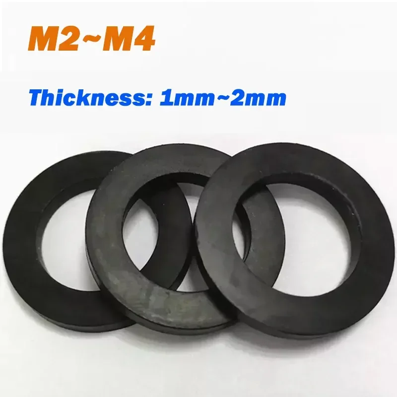 Rubber Gasket Screw M2 M3 M4 Soft Sealing Ring Waterproof Flat Gasket  Resistant Oring Sealing Gasket Shock-absorbing Washers