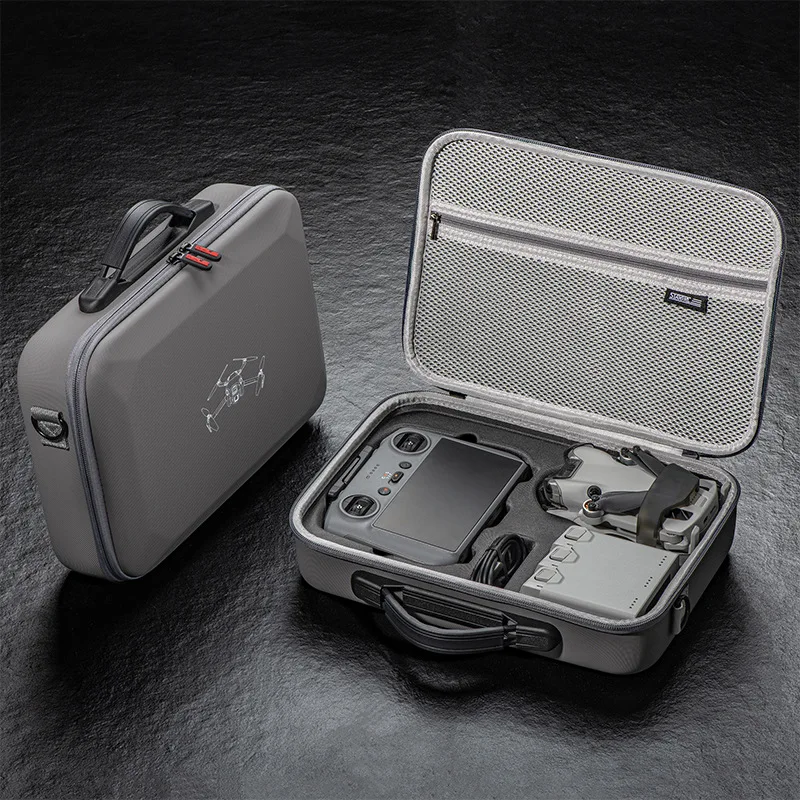 For DJI Mini 4 Pro Storage Bag PU Free Fly Set Box, DJI Mini 4 Pro Accessory Storage Case For RC2/RC-N2