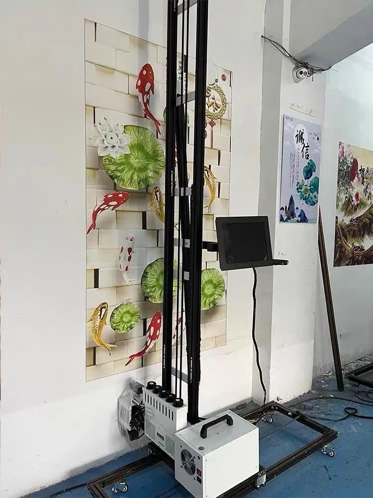 3D 벽화 기계 공장 직판 야외 배경 벽 프린터 5D 고화질 광고 벽