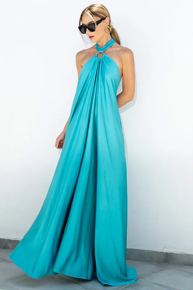 

2023 Elegant Off Shoulder Dress Women Sexy Swing Party Maxi Long DressBackless Beach Sundress Party Vestidos Femme Robe