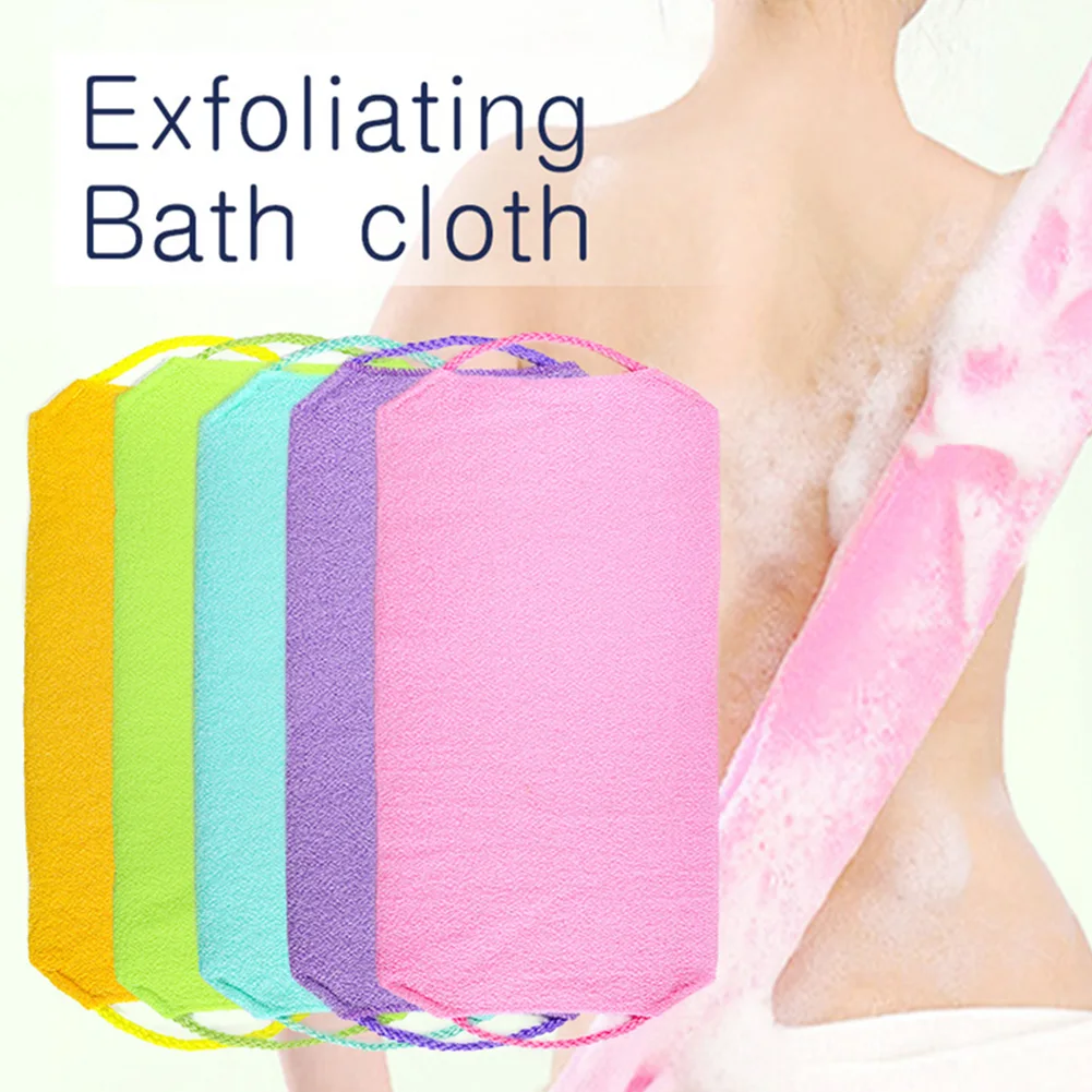 Stretchable Exfoliating Bath Cloth Body Exfoliating Neck Back Scrubber Shower Bath Cloth Tool Washcloth