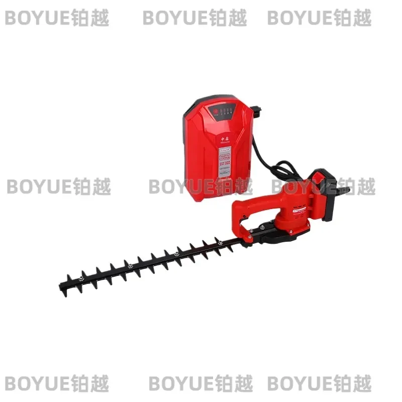 21V Cordless Hedge Trimmer Dual Scissor Blade 600mm Lithium Ion Battery Professional Garden Shears Heavy Duty Grass Cutter