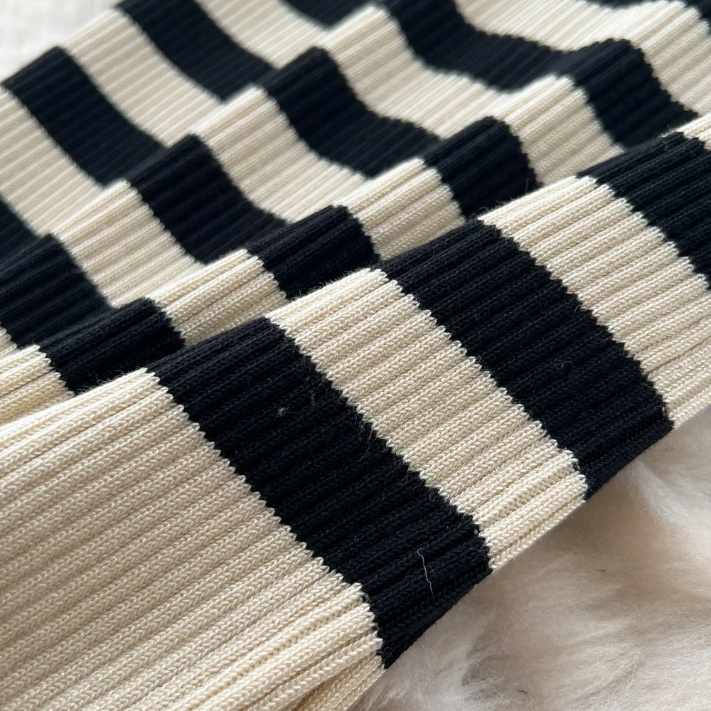 Chic vintage tejido manga larga elegante Hada moda coreana otoño vestido veraniego ropa de mujer vestido