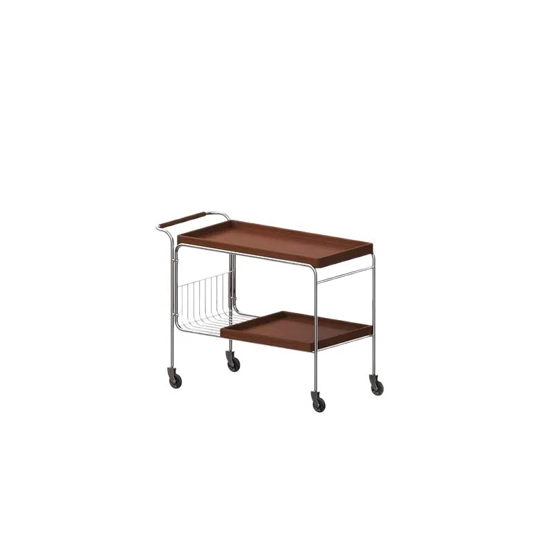 

Retro tea trolley solid wood sofa edge few medieval Japanese movable