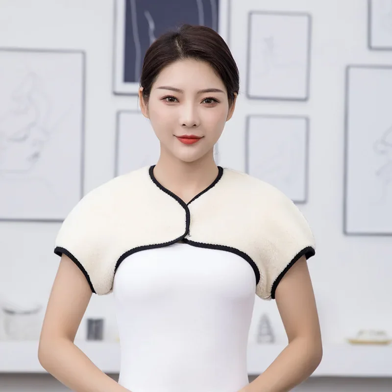 تقليد صوف الضأن الكتف الحرس الدافئة الرجال والنساء مزدوجة سميكة الكتف الحرس صدرية الجلد ودية الدافئة