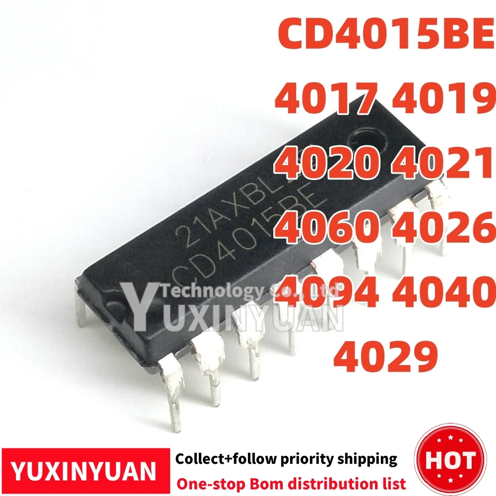 10PCS CD4015BE 4017…
