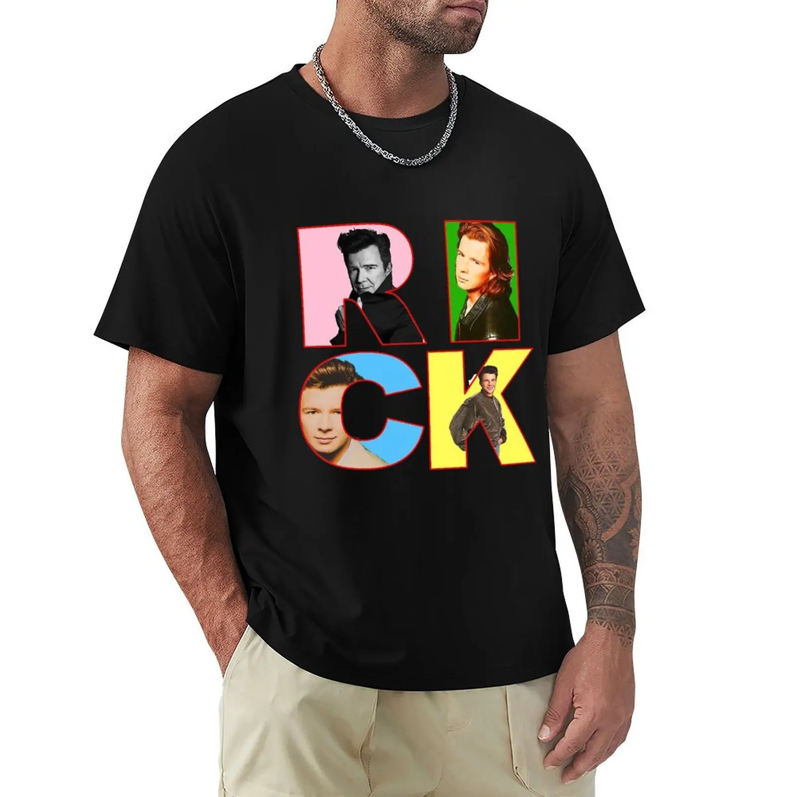 

Rick Astley Pop Art Rick T-Shirt man clothes baggy shirts tshirts for men