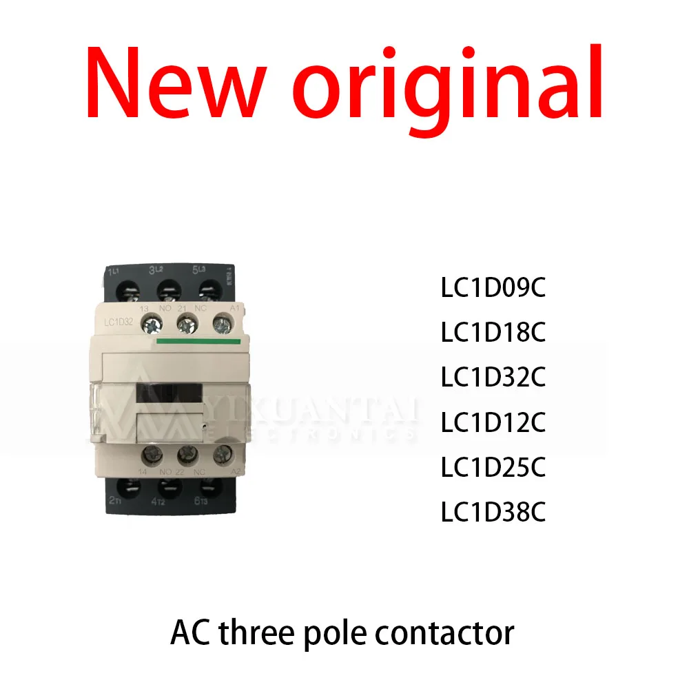 1Pcs/Lot New original LC1D09C LC1D18C LC1D32C LC1D12C LC1D25C LC1D38C AC three pole contactor