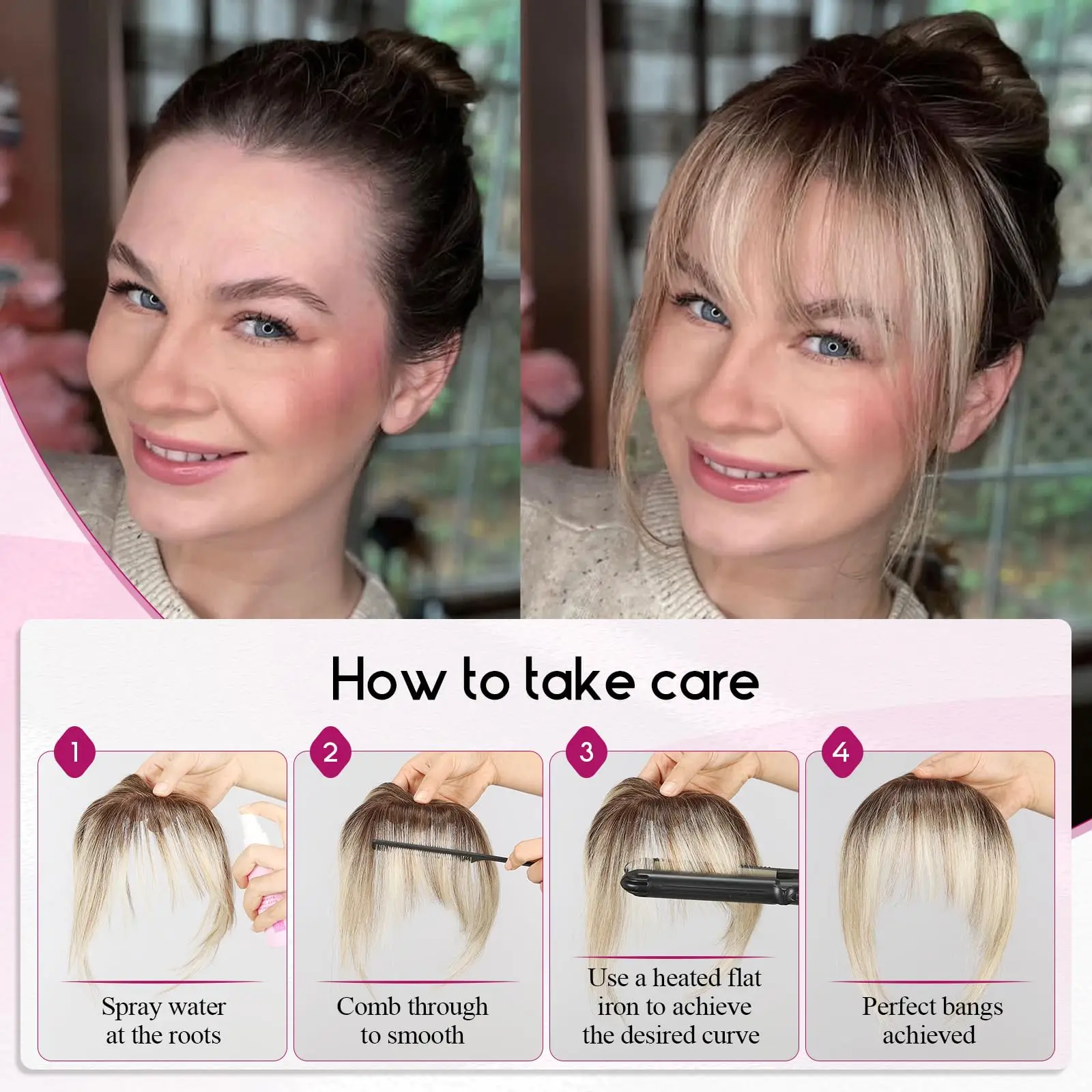 100% Rremy Bagns Clip nei capelli Posticci umani neri Estensioni dei capelli per le donne Pezzi di capelli umani Remy resistenti al calore