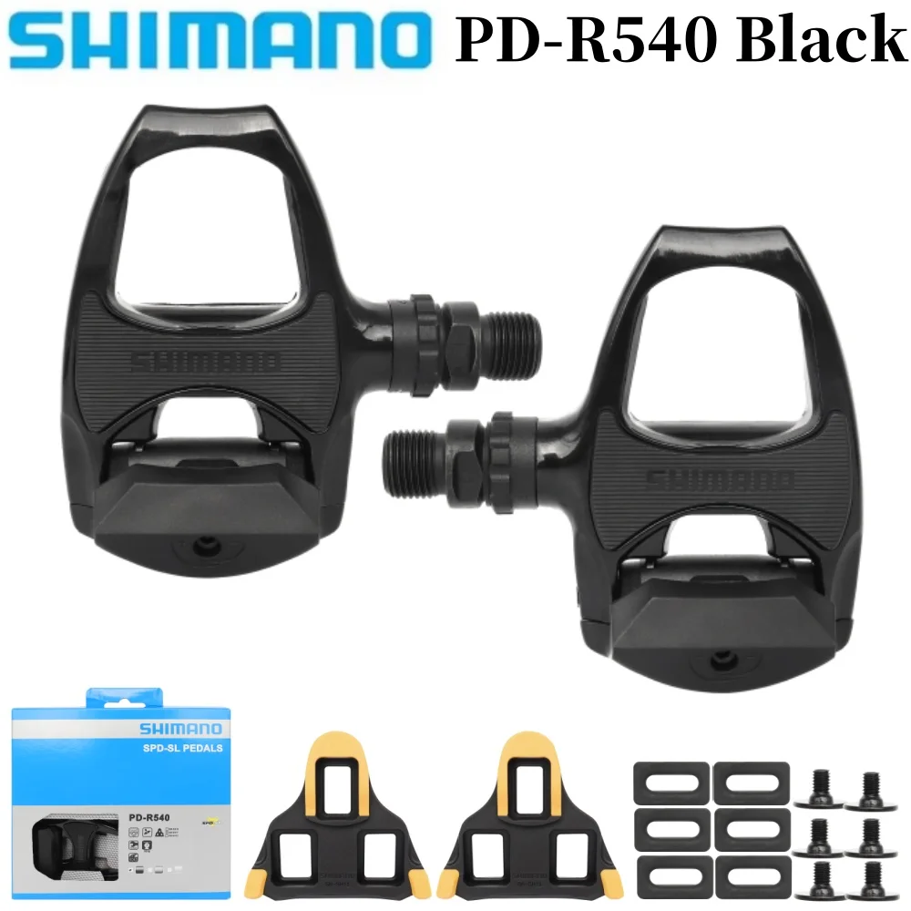 SHIMANO PD R540 Road Bike Pedals Aluminium Alloy Self-Locking Pedal With SH11 Cleats Shimano PD-R540 Original Bicycle Pedals