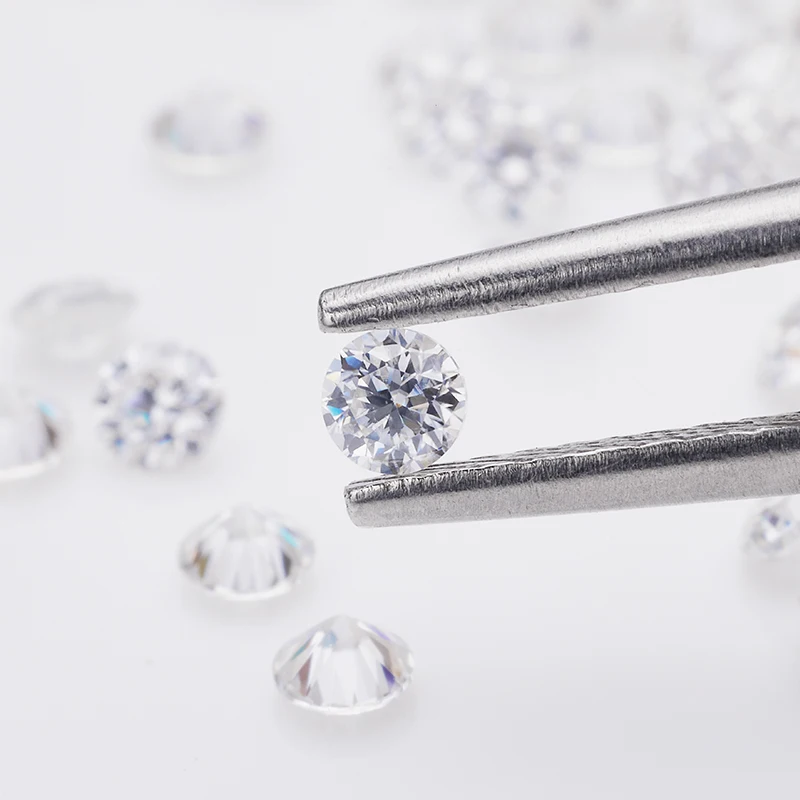 Rundschliff 0,7–2,9 mm 1 Karat Rolle Moissanit D Farbe VVS1 Kleiner Nahkampf-Lieferant mit losem Edelstein – Detail 5
