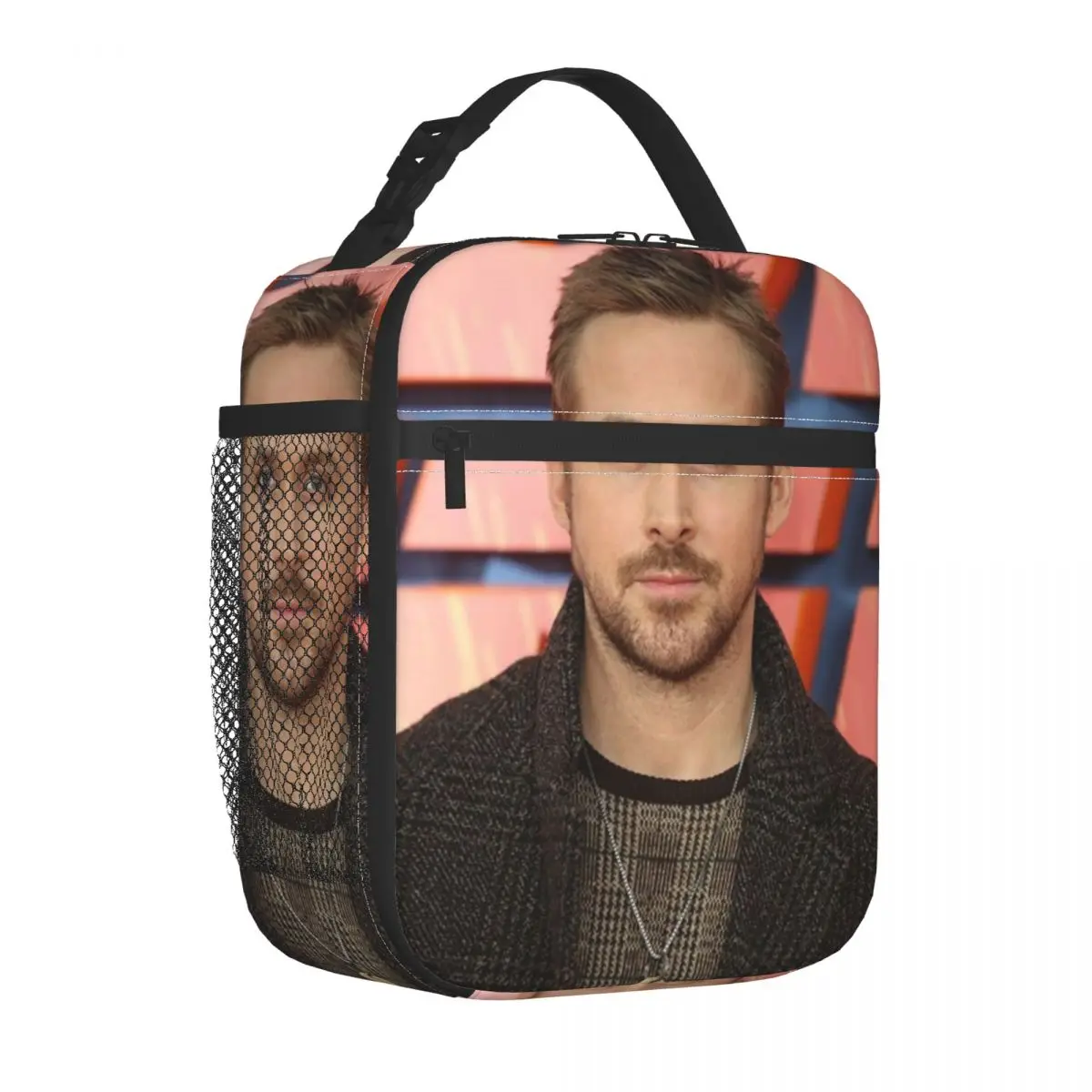 Canadian Actor Ryan Gosling Portable Lunch Boxes Women Waterproof Thermal Cooler Food Insulated Lunch Bag Kids School Children