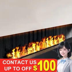 Modern remote control electric fireplace Mute water mist electric decorative fireplace humidifier power 3d flame steam fireplace