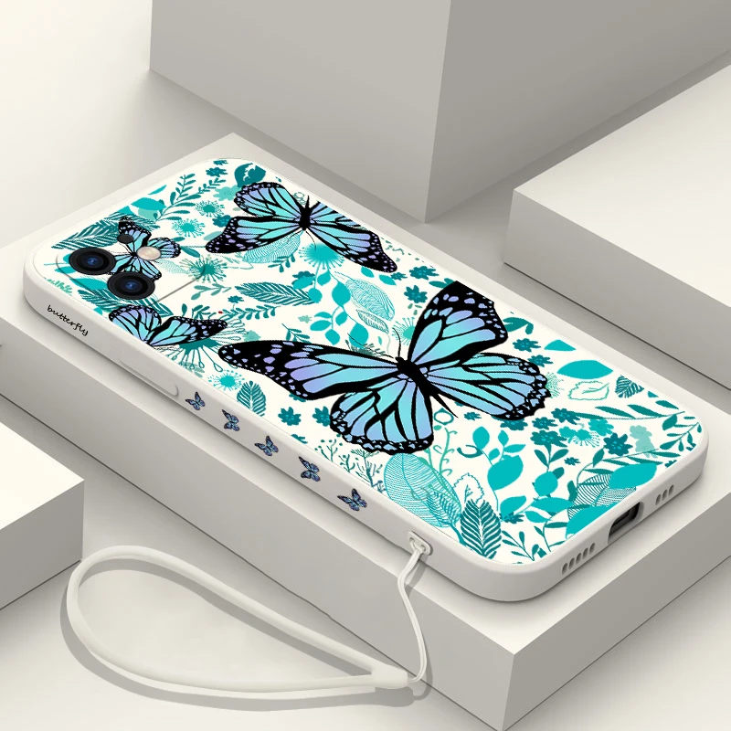 Aurora Butterfly Phone Case For Samsung A54 A34 A73 A53 A33 A23 A14 A13 A03S A04 A04S A04E A72 A52 A52S A32 A22 A71 A51 4G 5G