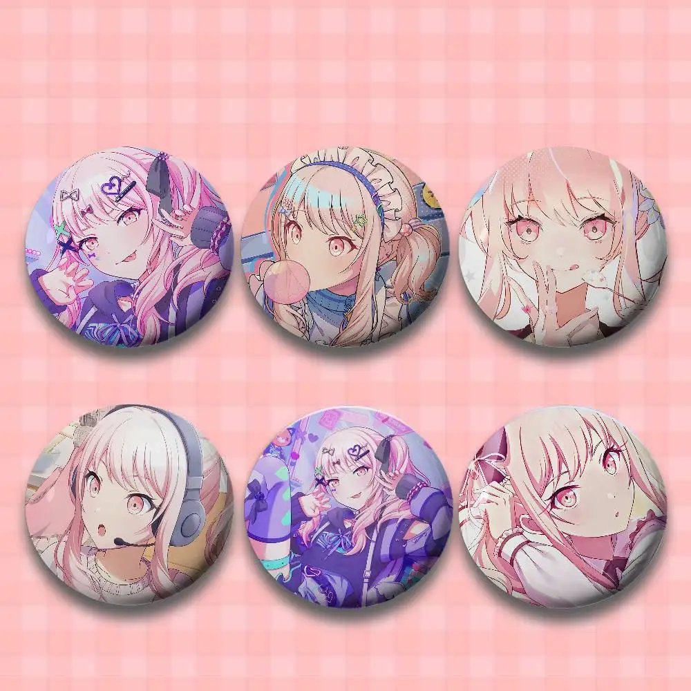 P-Project SEKAI Anime Spiel Akiyama Mizuki Abzeichen Weißblech Soft Button Pin Brosche Metall Benutzerdefinierte Schmuck Zubehör Hut Tasche revers