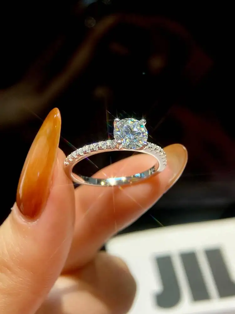 

Stylever 1-2 карата, настоящий муассанит, бриллиант, драгоценный камень, обручальное кольцо, настоящее серебро 925 пробы, обручальные кольца для женщин, ювелирные изделия