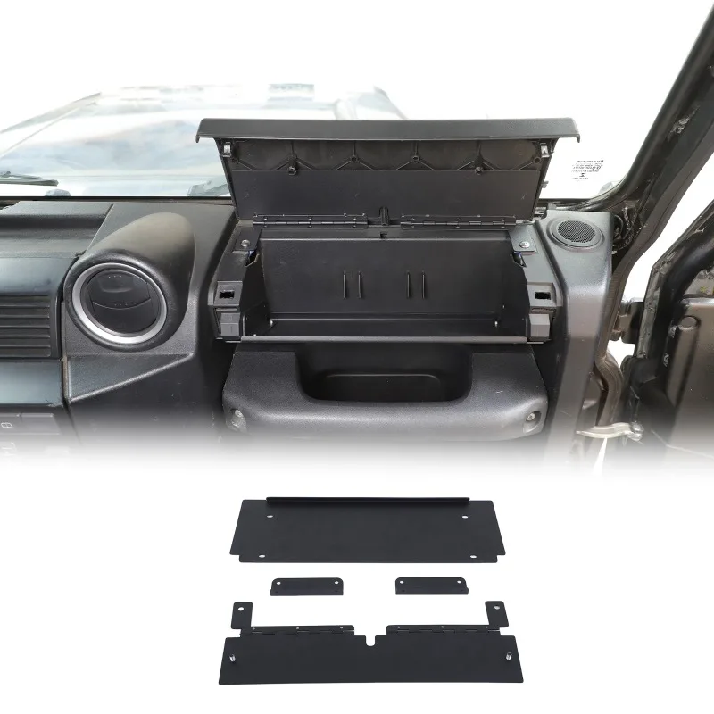 

Carbon Steel For 2004-2018 Land Rover Defender Passenger Side Dashboard Flip-Up Storage Box Car Organizer Accessories
