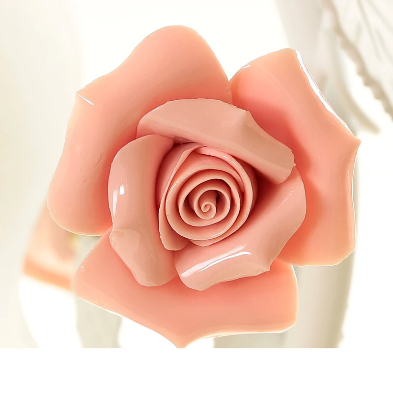 AFRA Modern Table Lamp Creative Design LED Glass Desk Light Fashion Ceramic Flower Decor For Home Living Room Bedroom Bedside