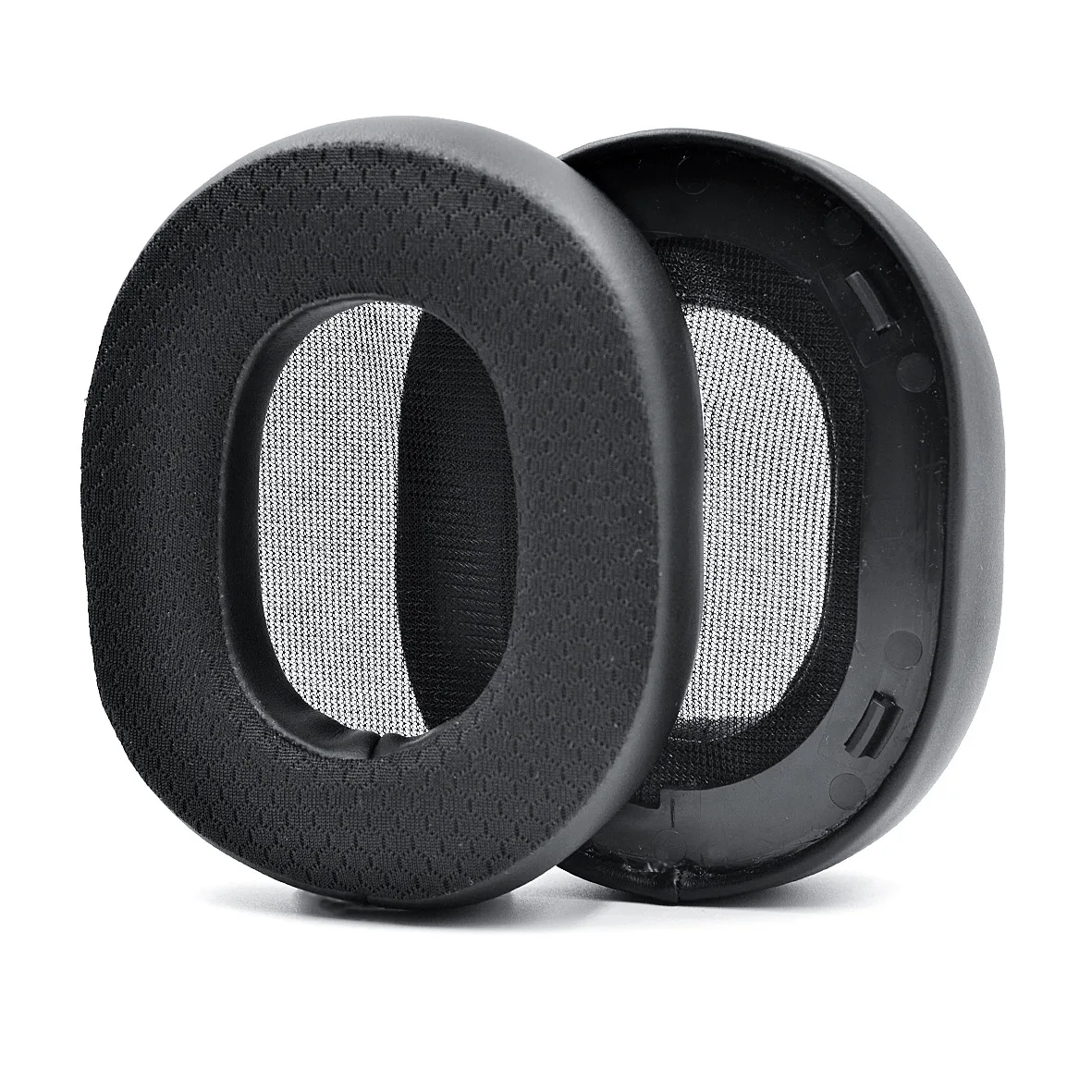 YAYINCC Mesh-Spleiß-Leder-Style Ohrpolster mit Schnalle für Plantronics RIG 500PRO Kopfhörer Ersatz-Ohrpolster Zubehör – Detail 1