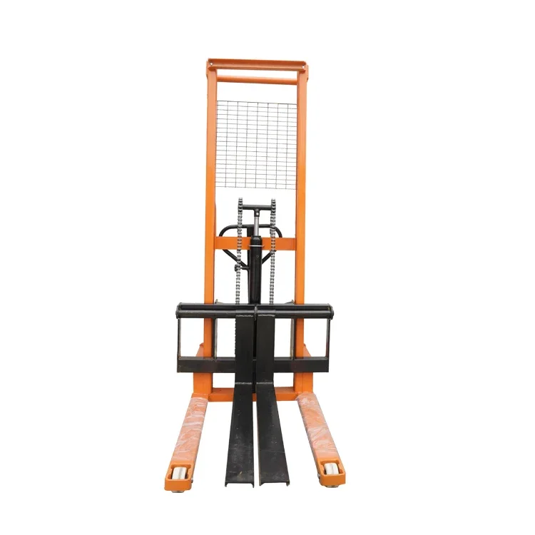 Cheap but high-quality manual hydraulic reach stacker 2t pallet stacker