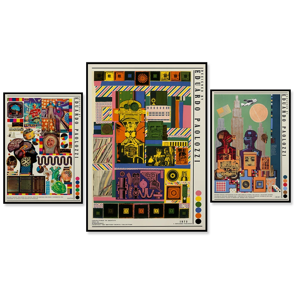 

Eduardo Paolozzi Print, Art Museum Poster, Paolozzi Art Poster, Exhibition Print, Vintage Art, Abstract Poster