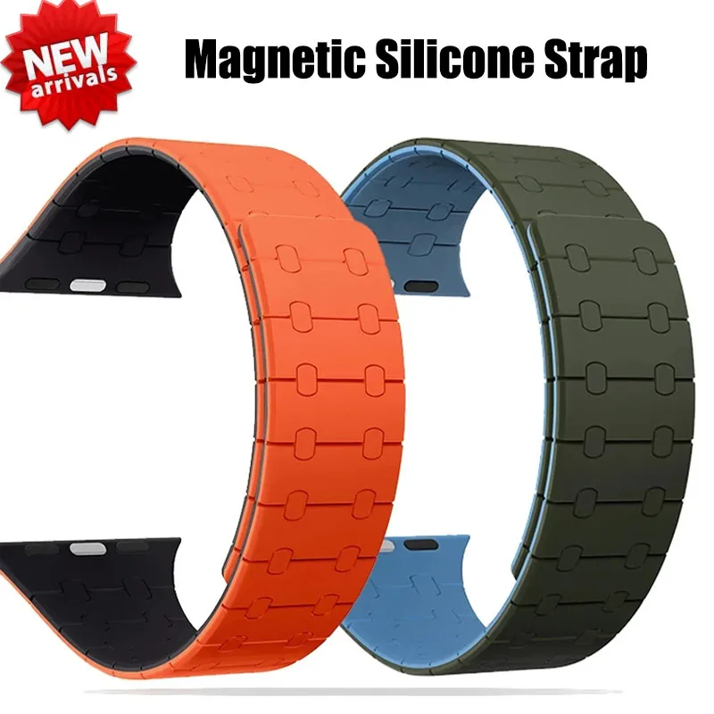 Cinturino magnetico in Silicone per Apple Watch Ultra Band 49mm 45mm 41mm bracciale 40mm 44mm 38mm 42mm per IWatch Series 8 SE 7 6 5 4