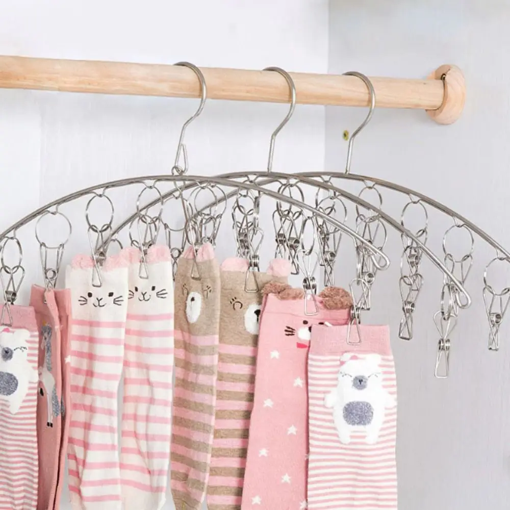 

Strong Support Stainless Steel Hanger Space Saving No Deformation Clothes Drying Hanger Steel Material Rustproof