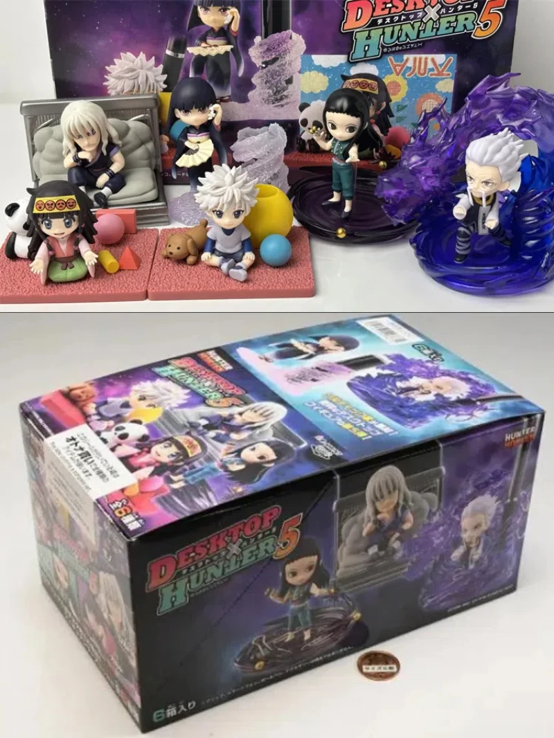 

Anime HUNTER HUNTER Q-version Mini Action Figures PVC Model Toy Doll Re-ment Desktop Decoration Collection Gifts boxed