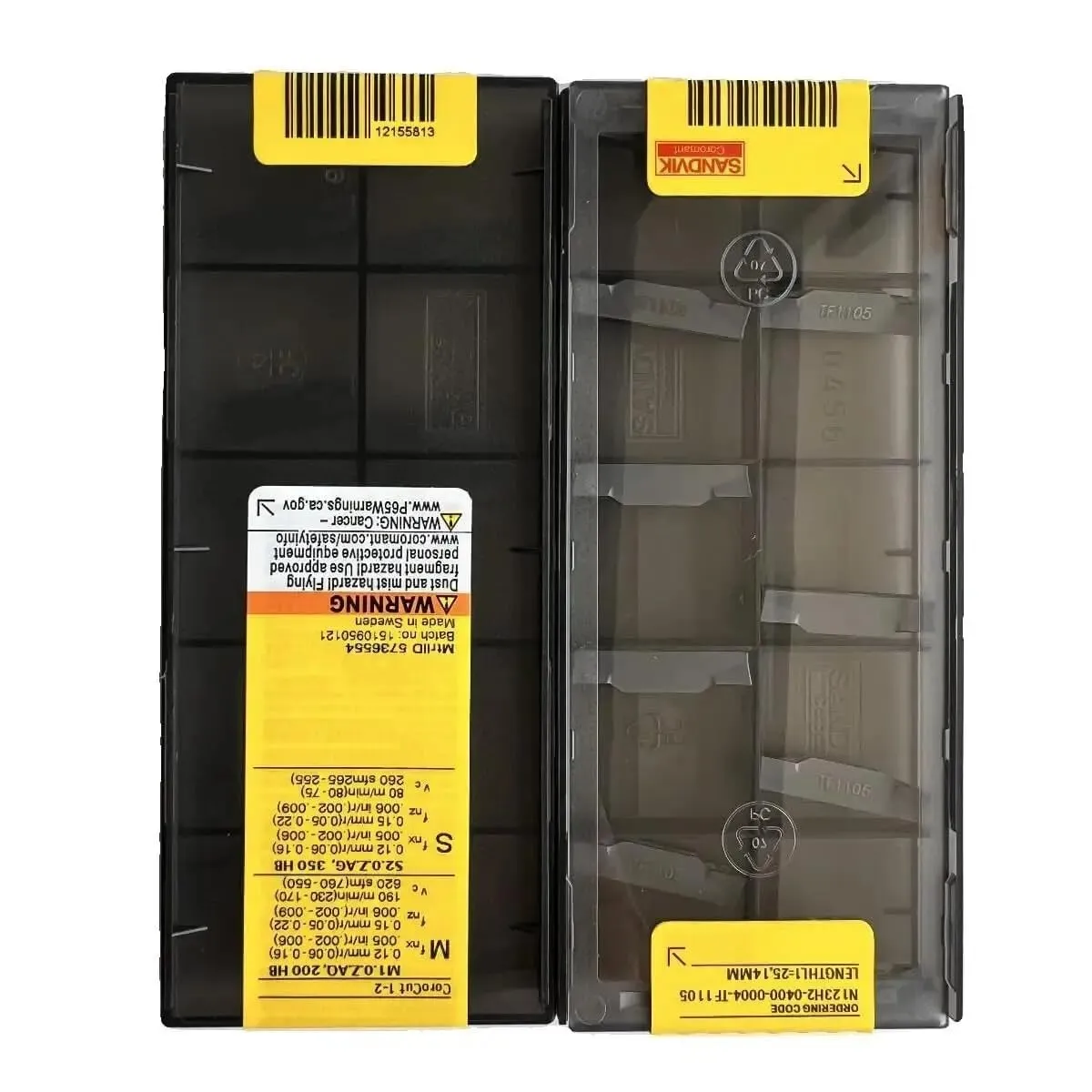 

Original SANDVIK / N123H2-0400-0004-TF 1105 / Hard alloy CNC Blade 10 Pcs