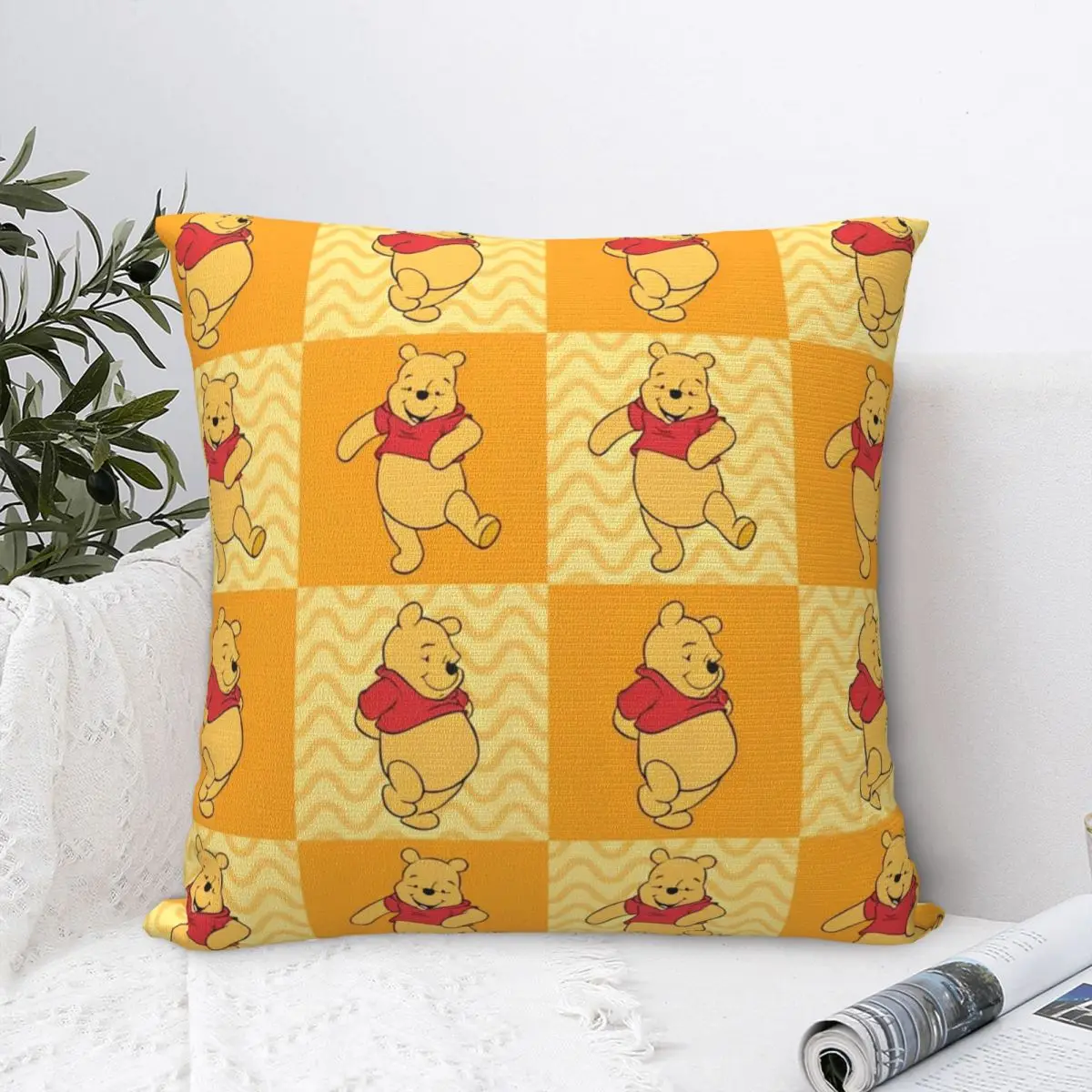 Pooh Bear (1) Pillow Cover Square Pillow Case Cushion Cover Cute Funny Graphic Pillowcases For Living Room Chair