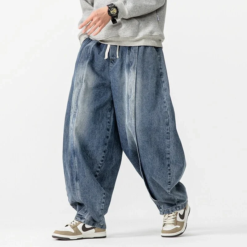 

High Waist Casual Jeans Men New Arrival Streetwear Harajuku Denim Pants Loose Oversized Male Harem Pant