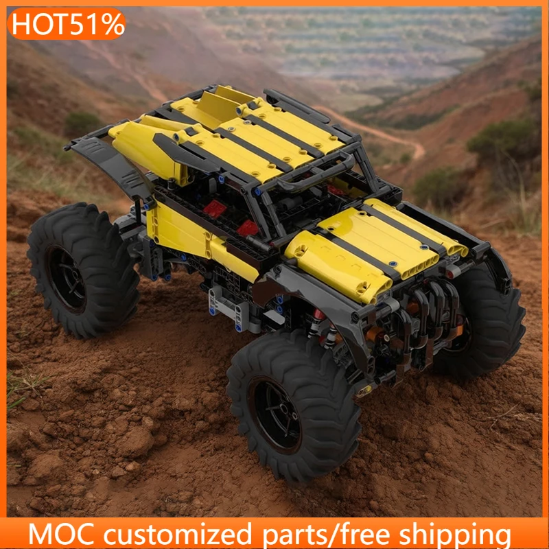 977 PCS 건설 차량 Buwizz 스피드 크롤러 4x4 2단 기어박스 MOC 맞춤형 모듈식 DIY 소년 축제 장난감 선물