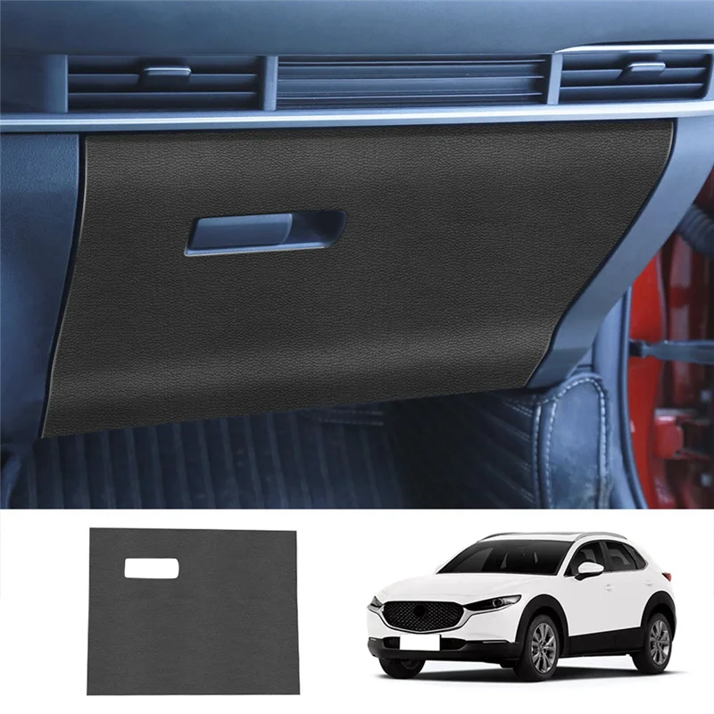 Car Lychee Leather Storage Glove Box Protector Pad Anti-Kick Pad Anti-Dirty Pad Mat Cover for Mazda CX-30 CX30 2022+