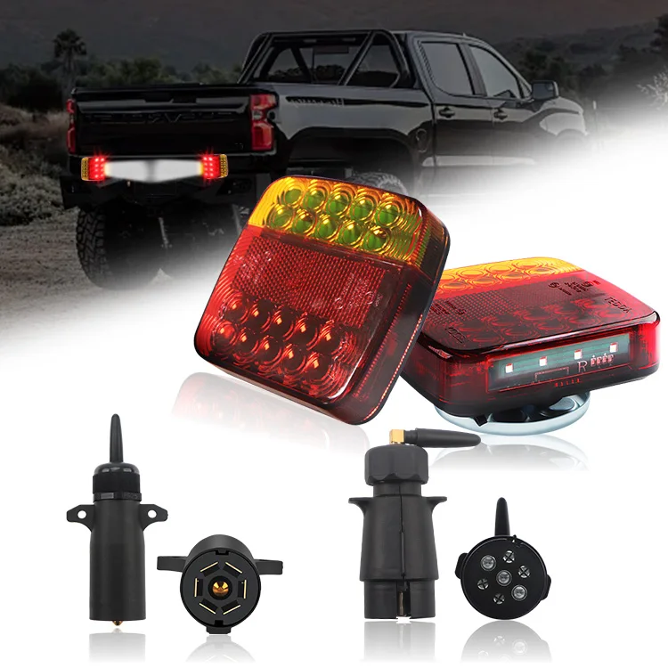 

Магнитный беспроводной светодиодный задний фонарь для прицепа, сигнальный предупреждающий стоп-сигнал, задний фонарь для грузовика, автофургона, кемпера, грузовика