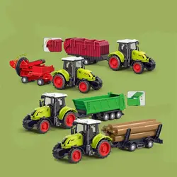 Agricultural Tractor Inertia Toy Car Model Transport Trailer Engineering Car Agricultural Engineering Vehicle Toy Birthday Gift