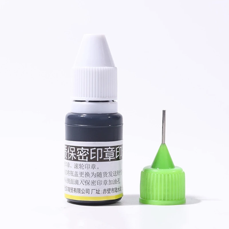 10ml Refill Ink Anti Theft Privacy Safety for Confidential Security Stamp Roller Protection Roller Stamp Refill Ink 24BB