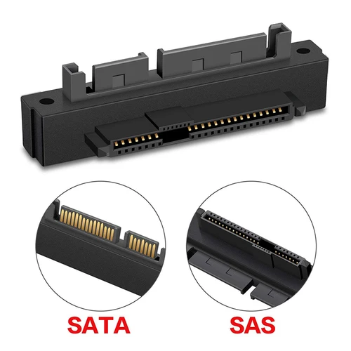 1PCS SFF-8482 SAS To SATA 15Pin 스트레이트/벤드 헤드 90 도 각도 어댑터 변환기 마더 보드 케이블 