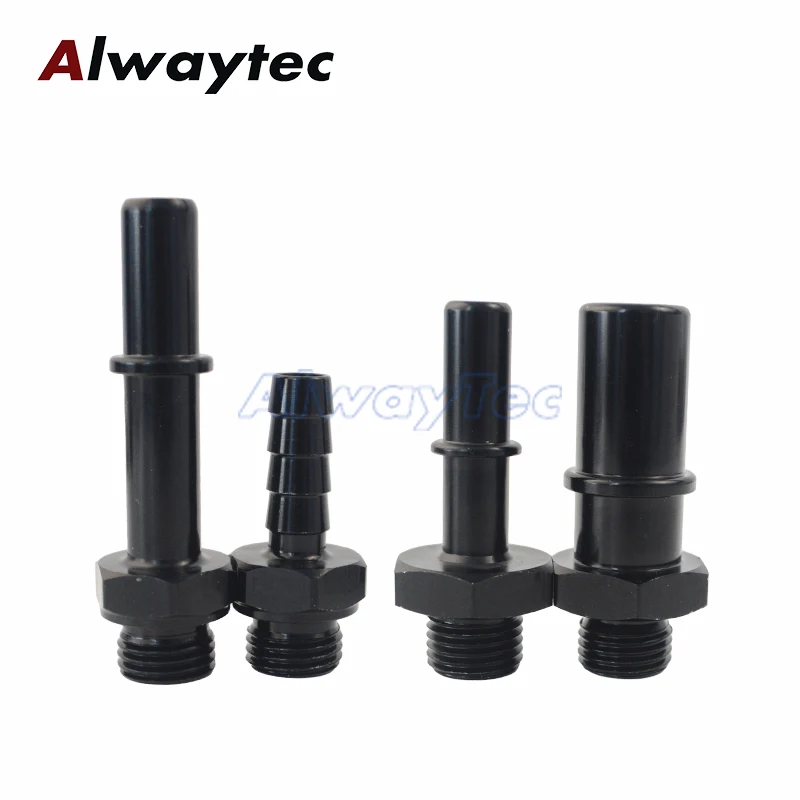 Quick Connect Male 15,82 mm Quick Disconnect Male Fitting Adapter Aluminium Zwart