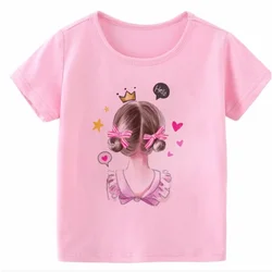 Summer Boys Girls Short Sleeves T-Shirts Children's Tshirt Pink Panda T Shirt Baby Girl Tops Kids Tees Girls Tops Casual