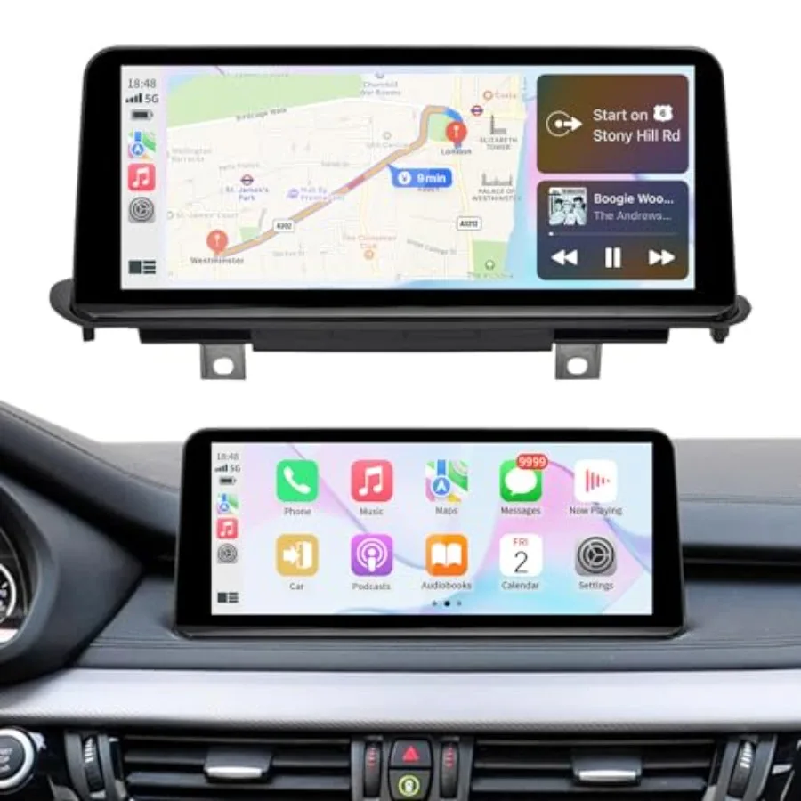 

Wireless CarPlay/Android Auto Touchscreen for BMW X5/X6 F15/F16/F85/F86 2014-2016 NBT System: 10.25-inch LCD, ABS plastic housi
