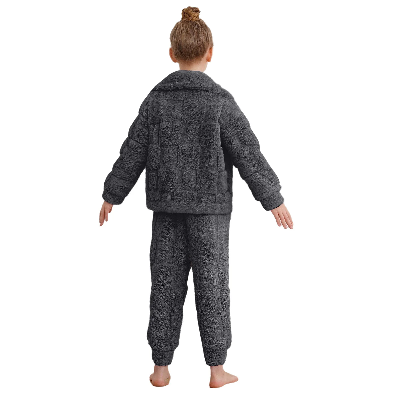 الأطفال الفتيات 2 قطعة غامض الفانيلا بيجامة الزي ملابس خاصة Homewear طويلة الأكمام البلوز بلوزات فستان أطفال مع سروال داخلي لحفلة الاحماء عطلة #4