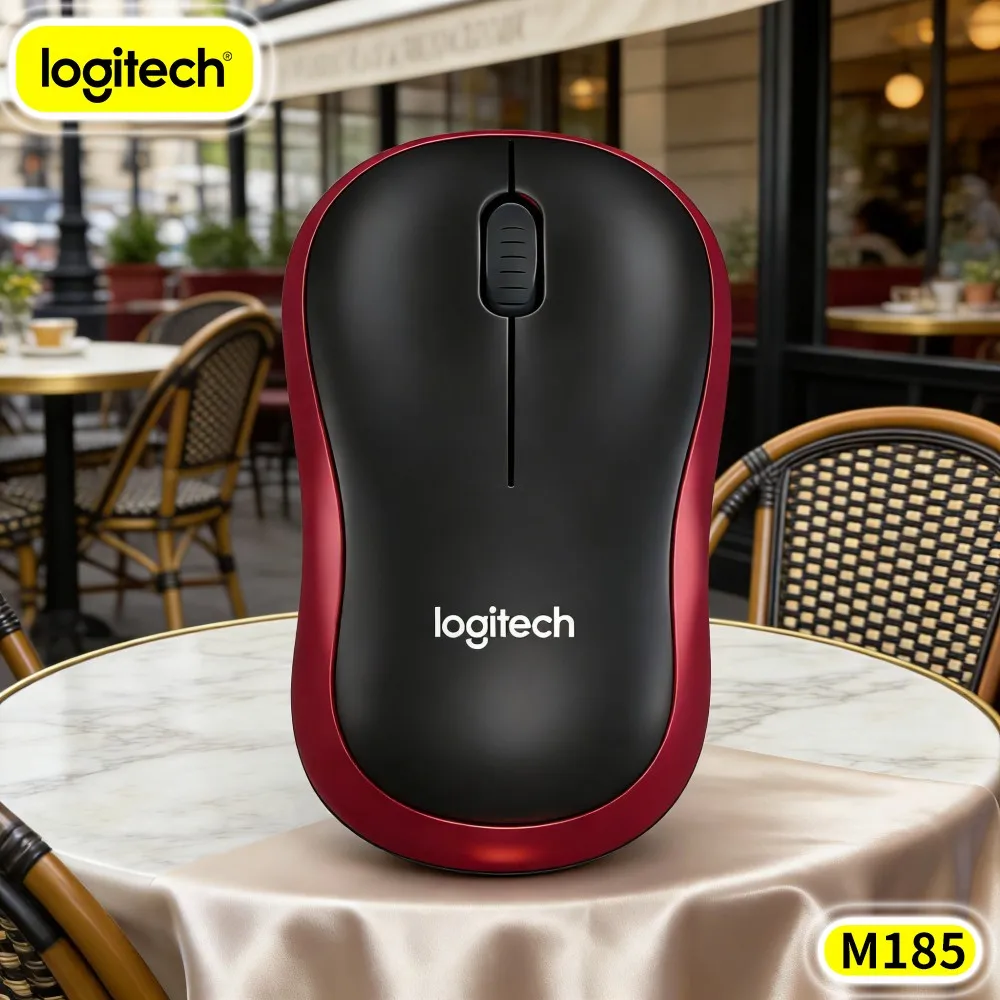 Logitech M185 Mouse For Gaming Work 1000 DPI Tracking 10M Range Auto-Sleep 1 AA Battery Included Computer Accessory