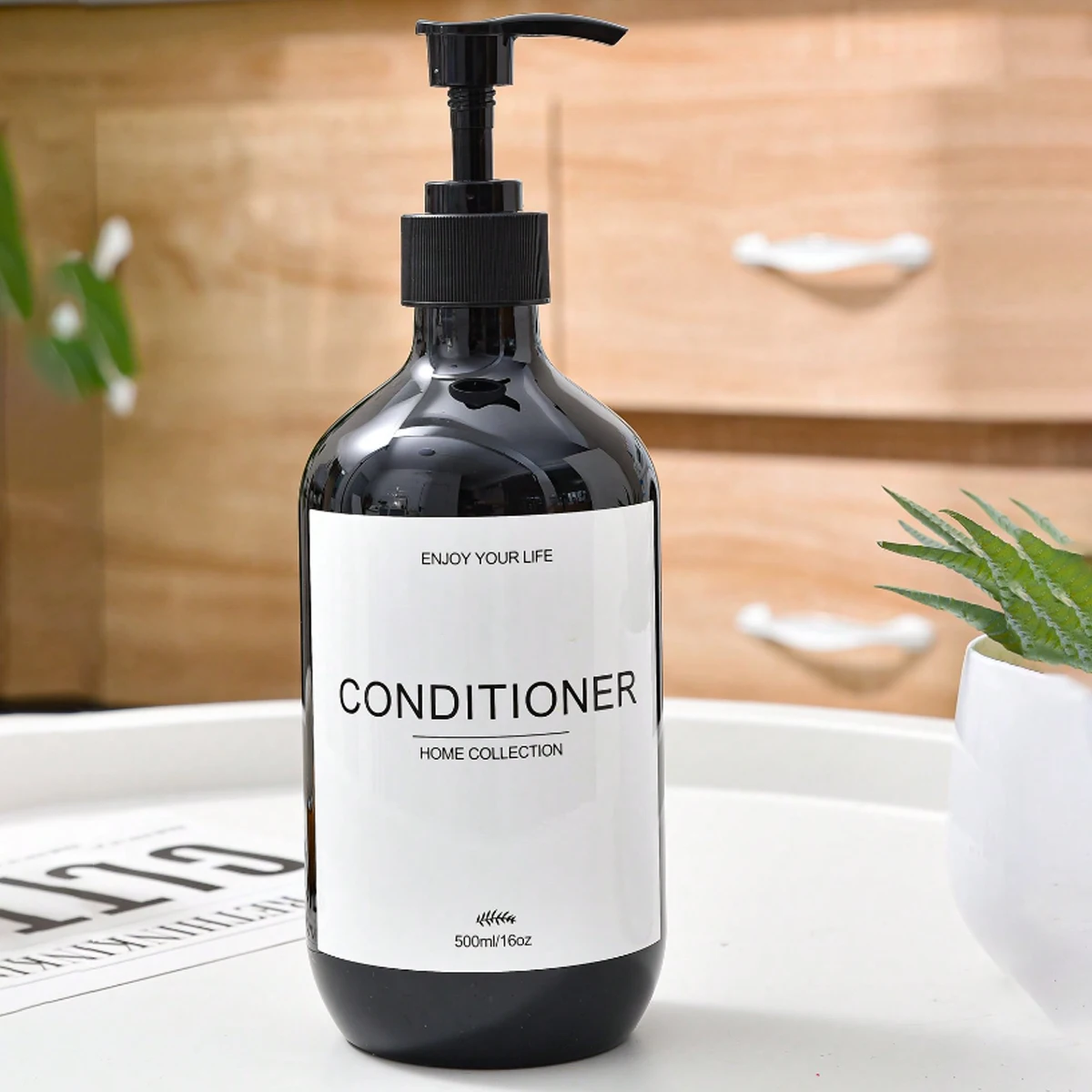 Dispenser di lozione impermeabile da 3 pezzi/500 ml con etichetta per shampoo da bagno, gel doccia e lozione per il corpo - Decorazione della casa