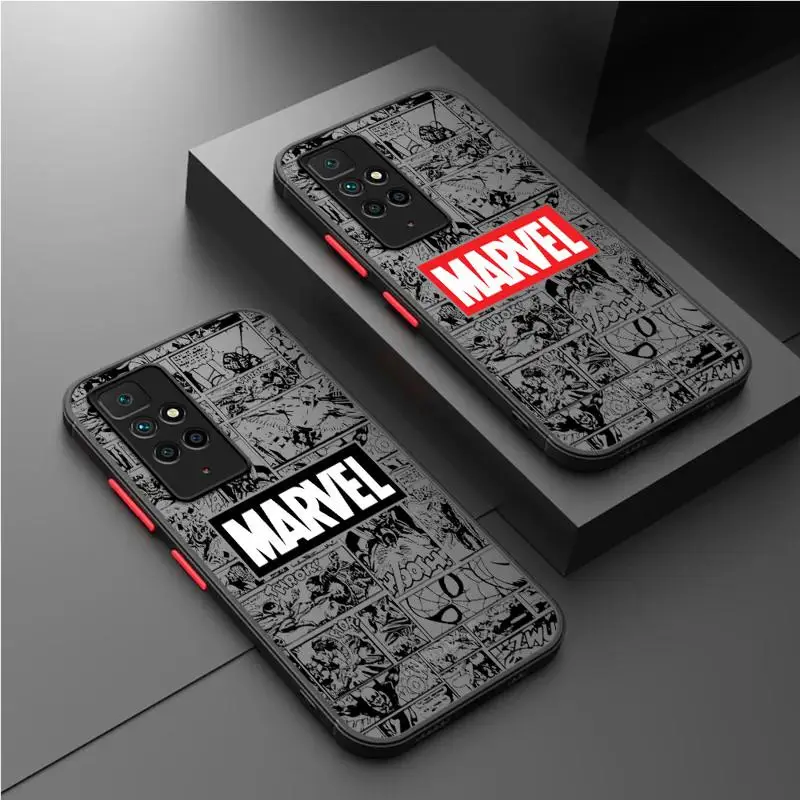 Etui Marvel Spiderman Ironman do Xiaomi Redmi Note 11 13 Pro Plus 10 12 9S 12S 12C 9 8 K40 10C A1 8T 13C Funda Phone Cover