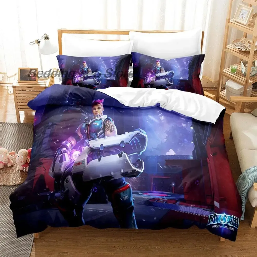 

Game Heroes of the Storm Bedding Set Single Twin Full Queen King Size Bed Set Aldult Kid Bedroom Duvetcover Sets Bed Sheet Set