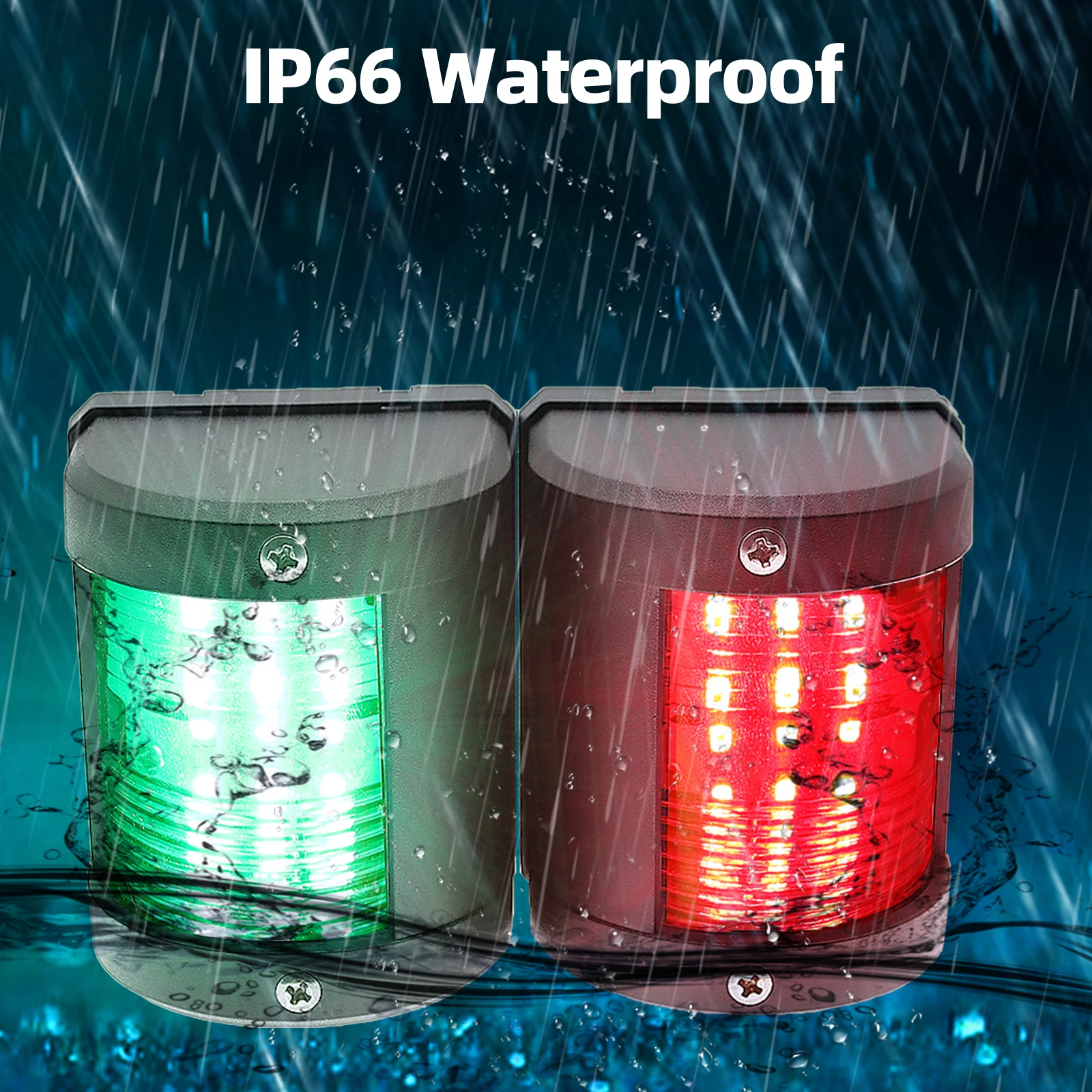 Boat Marine Sailing Light LED Navigation Signal Light Signal Lamp Red Green White Color Anchor Light for Yacht Marine 12V