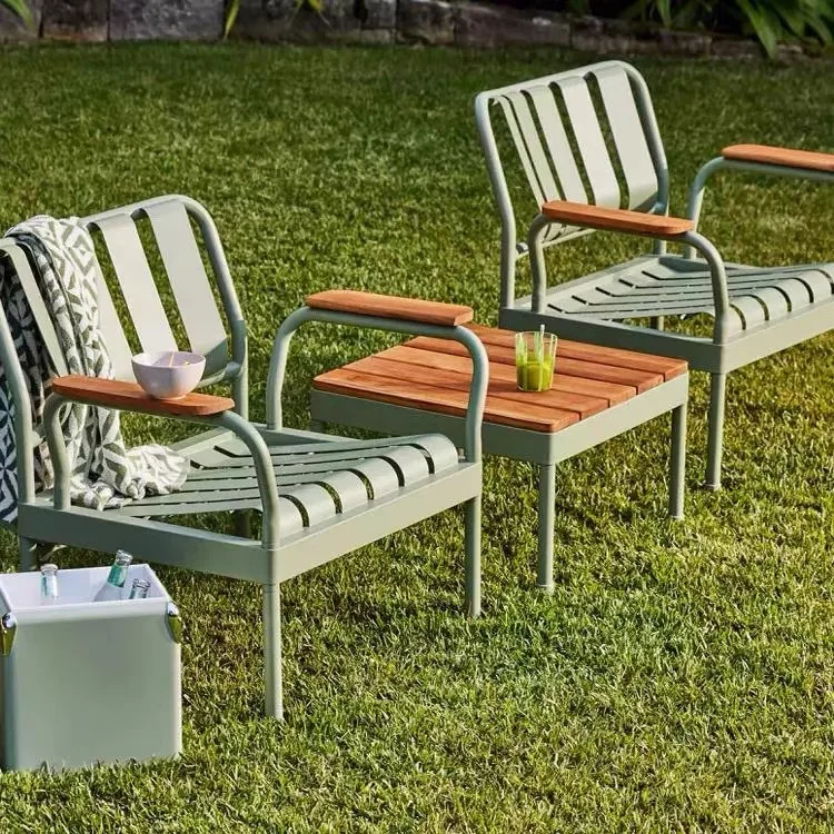 Outdoor table and chair combination: leisure garden courtyard open-air balcony coffee shop Internet celebrity table and chairs