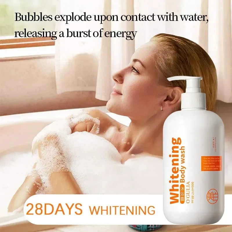 

500ml Aromatic Whitening Shower Gel Brightens Skin, Deep Cleansing Moisturizing Shower Gel