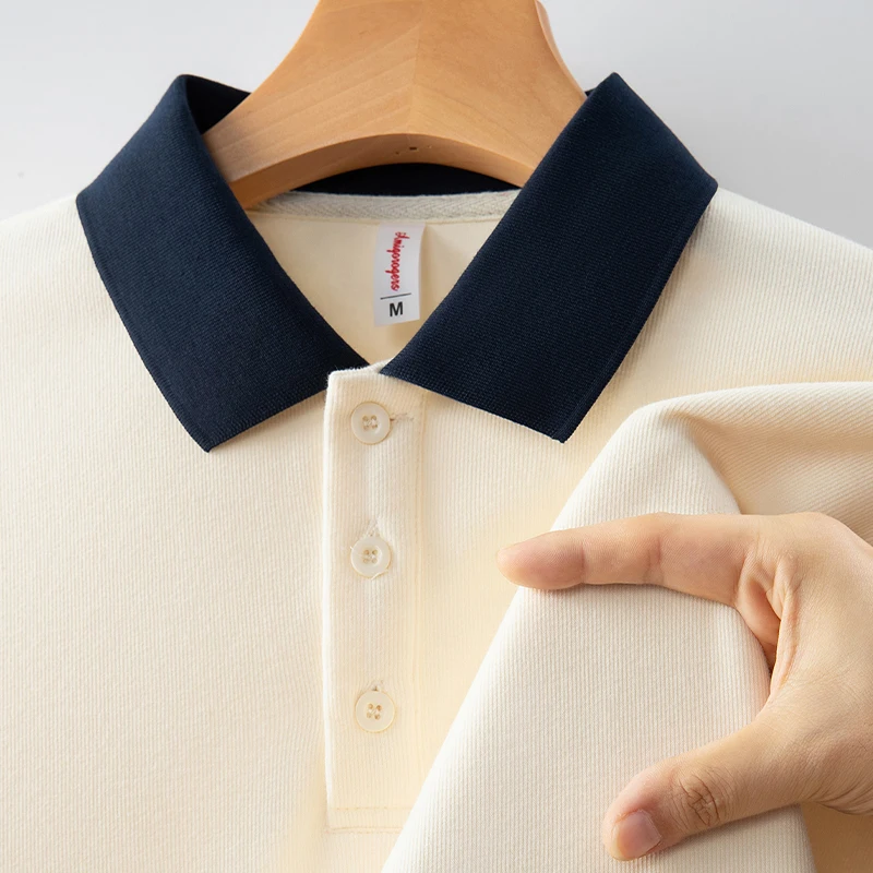 هوديي متباين الياقة شعار مطبوع مخصص للرجال والنساء بأكمام طويلة زي فريق التطريز الشخصي